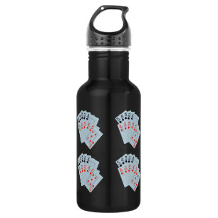 Poker Cards Straight Flush, 532 Ml Water Bottle
