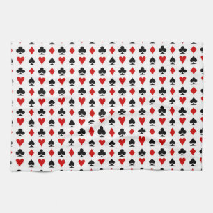 poker cards symbol pattern texture diamonds spades kitchen towel