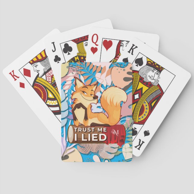 Poker Cards : Trust Me I Lied (blue) (Back)