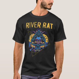 Poker Cards Vintage Spade River Rat T-Shirt