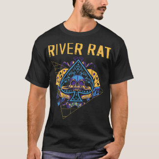 Poker Cards Vintage Spade River Rat  T-Shirt