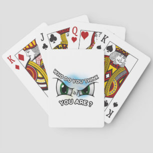 Poker Cards : Who Do You Think (white)
