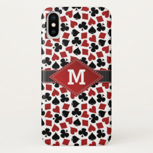 Poker Casino Suit Pattern Monogram Case-Mate iPhone Case