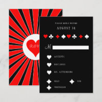 Poker Casino Suits Red and Black Vegas 