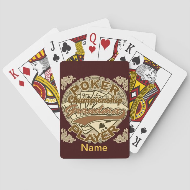 Poker Champ Grandma Playing Cards (Back)