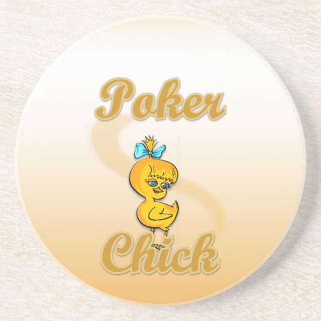 Poker Chick Coaster (Front)