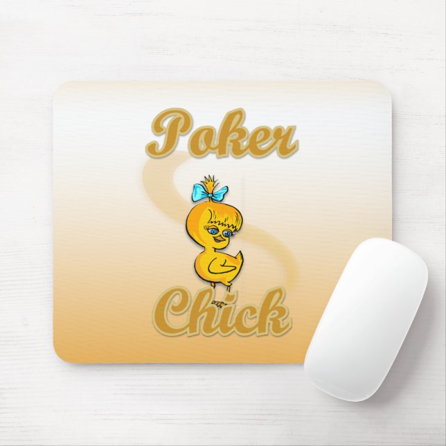 Poker Chick Mouse Pad (With Mouse)