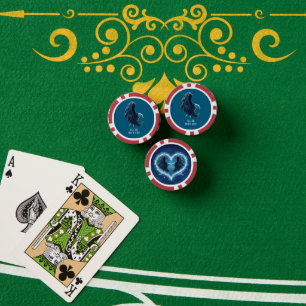 Poker Chip Bald Eagle Heart Custom Quote Loyalty 1