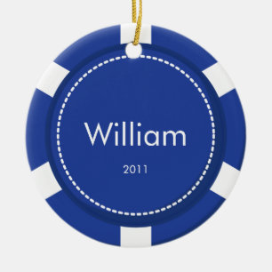 Poker Chip Christmas Ornament