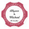Poker chip lucky in love wedding favour label red