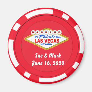 Poker Chip Magnet marié à Las Vegas
