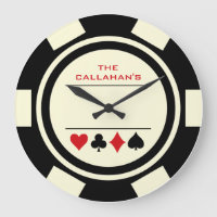 Poker Chip Man Cave Black and White
