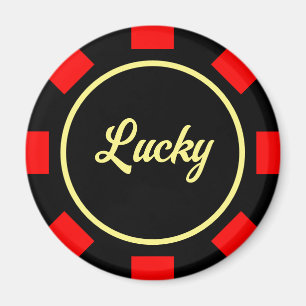 Poker chip marker fridge magnets