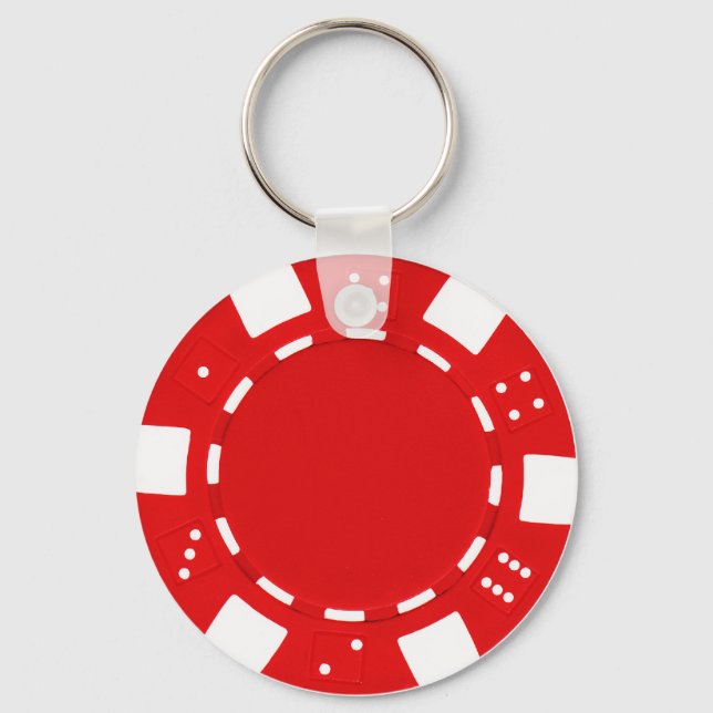 poker chip red keychain (Front)