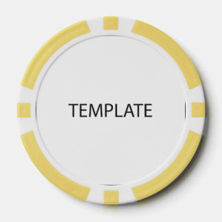 Poker Chip Single (2) Hor - Yellow Solid Edge