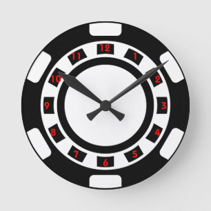 Poker Chip Wall Clock