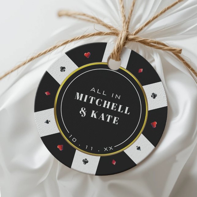 Poker Chip Wedding Favour Tags (Poker Chip Wedding Favor Tags
)