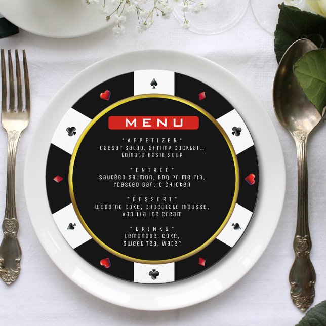 Poker Chip Wedding Reception Table Number (Creator Uploaded)
