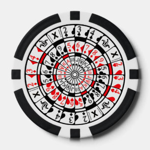 Poker chip with unique design.