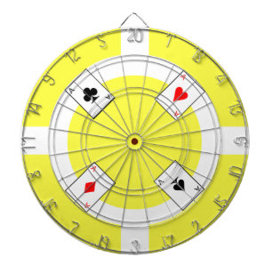 Poker Chip - Yellow Dartboard