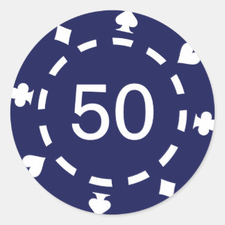 Poker chips classic round sticker