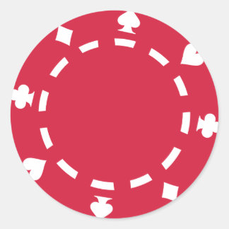 Poker chips classic round sticker