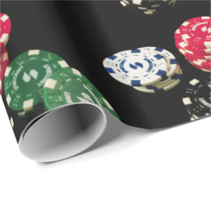 Poker Chips Pattern Wrapping Paper