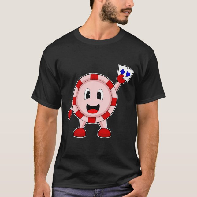 Poker chips Poker Poker cards Card game T-Shirt (Front)