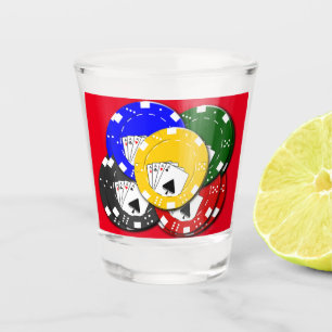 Poker Chips Shot Glass
