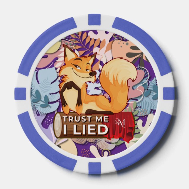 Poker Chips : Trust Me I Lied (blue) (Front)
