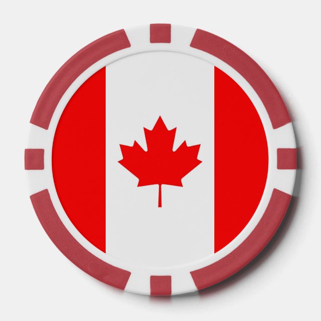 Poker chips with Flag of Canada (Front)