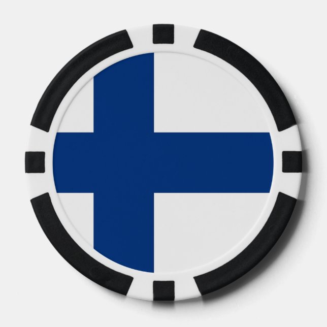 Poker chips with Flag of Finland (Front)