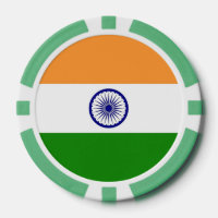 Poker chips with Flag of India
