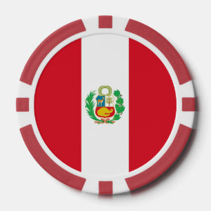 Poker chips with Flag of Peru