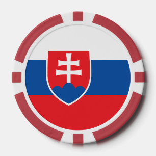 Poker chips with Flag of Slovakia