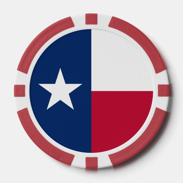 Poker chips with Flag of Texas (Front)