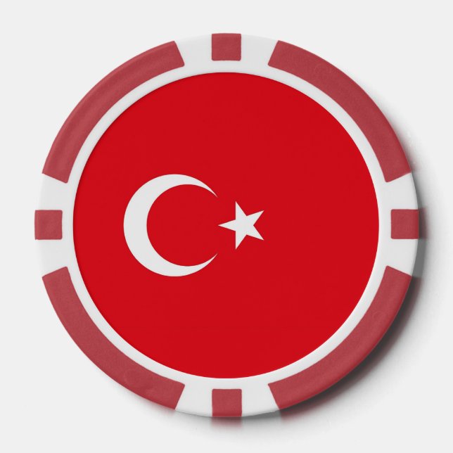 Poker chips with Flag of Turkey (Front)