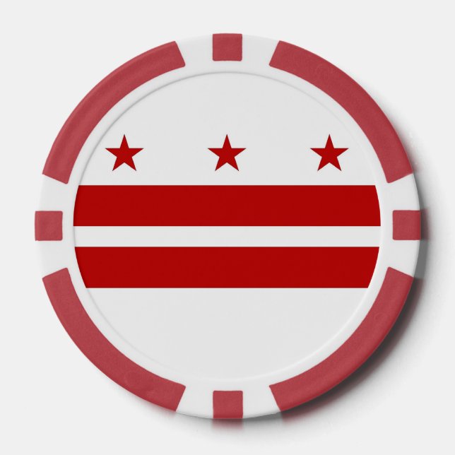 Poker chips with Flag of Washington DC (Front)