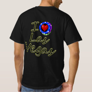 Poker Chips with I Love Las Vegas T-Shirt