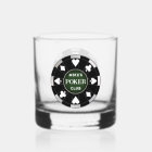 Poker Club Chip Whiskey Rocks Verre Drinkware