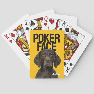 Poker Face Custom Dog Photo Playing Cards