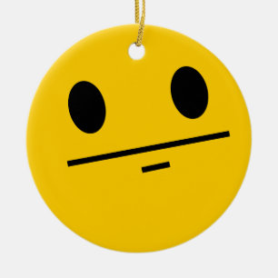 Poker Face face Ceramic Ornament