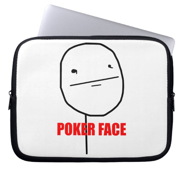 Poker Face - Laptop Sleeve (Front)