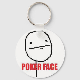 Poker Face Meme Keychain