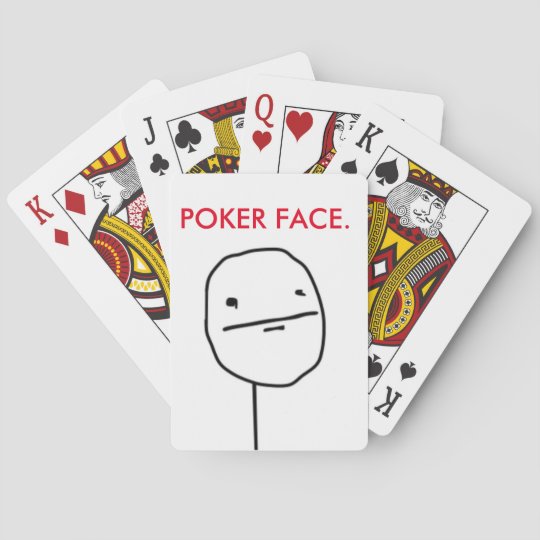 Poker Face Meme Playing Cards Zazzle.ca