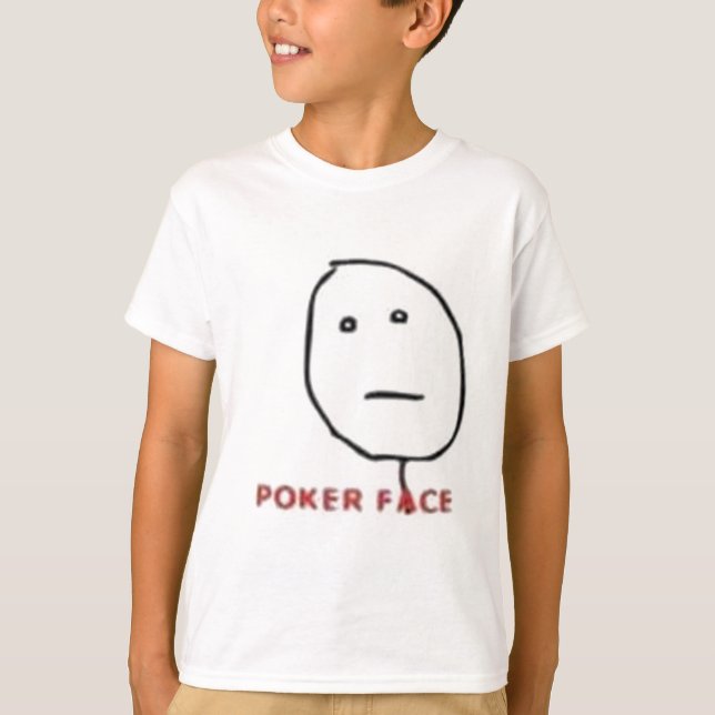 Poker Face Rage Comic T-Shirt (Front)