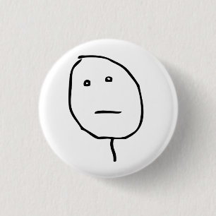 Poker face Rage Face Meme 1 Inch Round Button