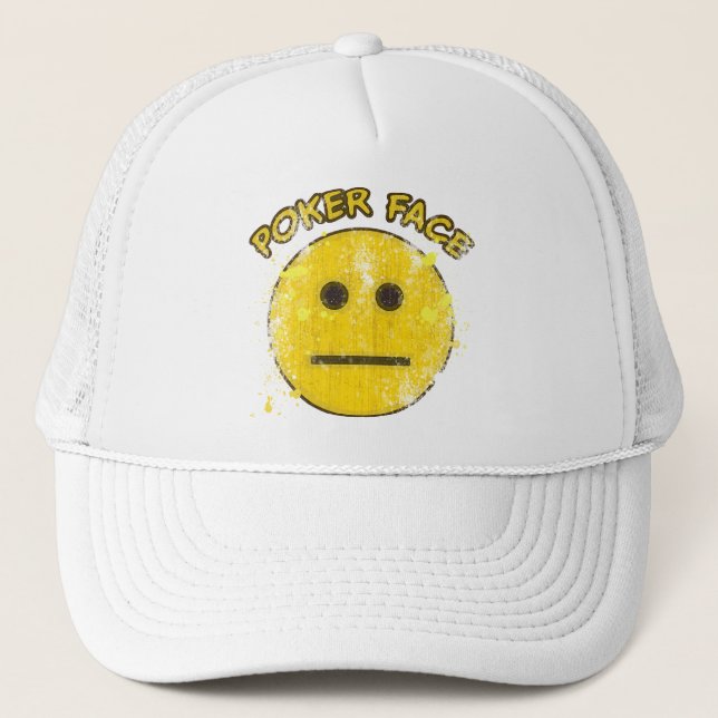 POKER FACE TRUCKER HAT (Front)