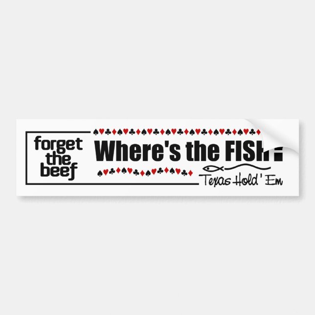 Poker Fish bumpersticker Bumper Sticker (Front)