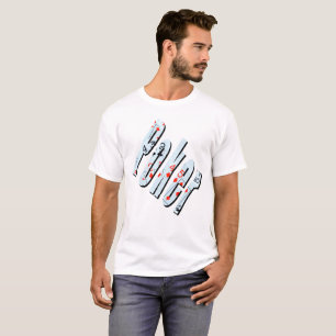 Poker Flush Dimensional Logo Mens White T-shirt